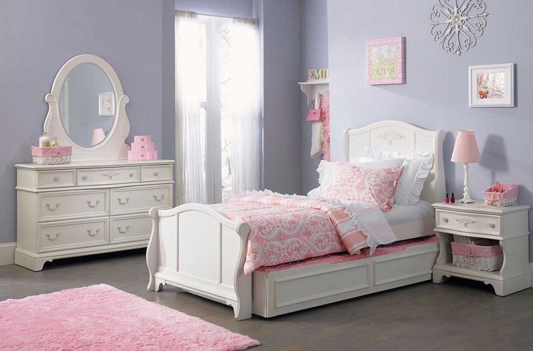 Best ideas about Youth Bedroom Sets
. Save or Pin Arielle White Finish Youth Traditional Sleigh Bedroom Set Now.
