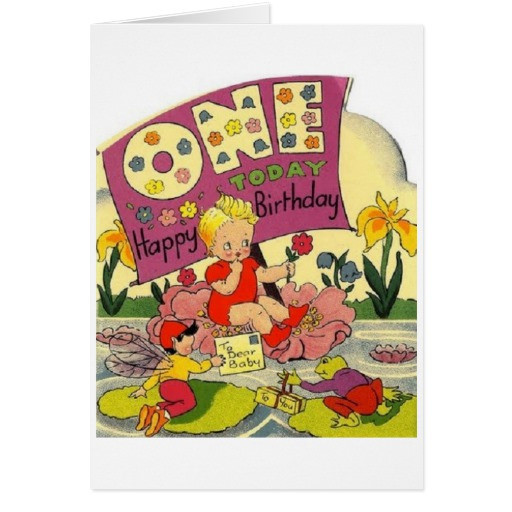 Best ideas about 1 Year Old Birthday Card
. Save or Pin Vintage e Year Old Birthday Card Now.