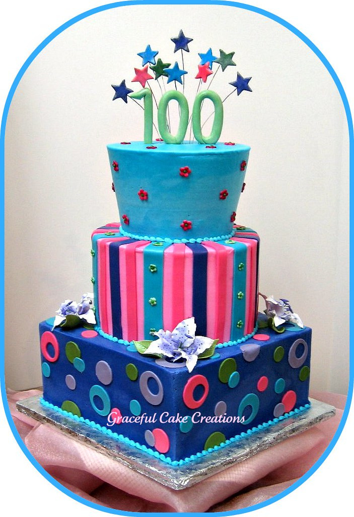 Best ideas about 100th Birthday Cake
. Save or Pin Happy 100th Birthday Cake Grace Tari Now.