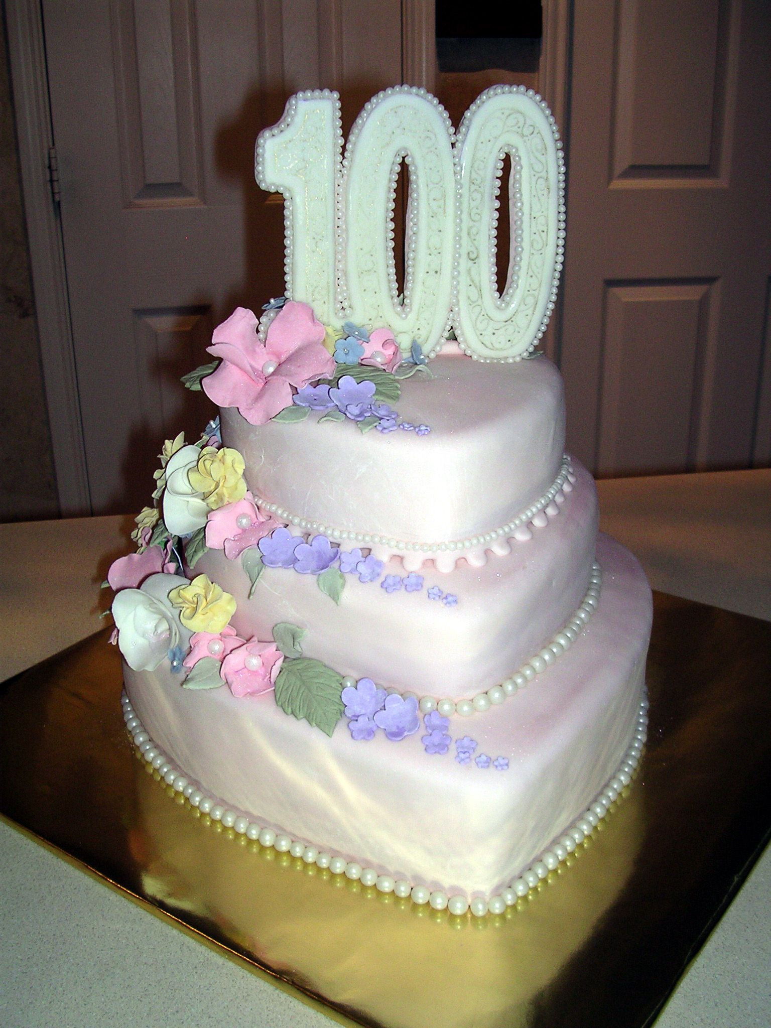 Best ideas about 100th Birthday Cake
. Save or Pin 100th Birthday Cake My Fondant Cake Designs Now.