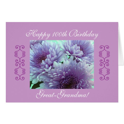 Best ideas about 100th Birthday Card
. Save or Pin Great grandma s 100th birthday card Now.