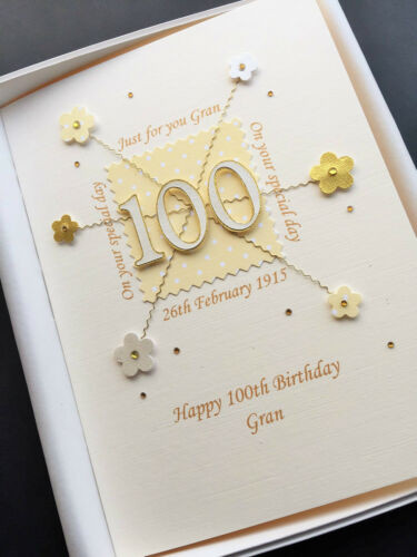 Best ideas about 100th Birthday Card
. Save or Pin 100th Birthday Cards collection on eBay Now.