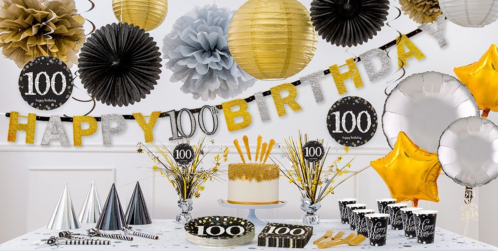 Best ideas about 100th Birthday Decorations
. Save or Pin Sparkling Celebration 100th Birthday Party Supplies Now.