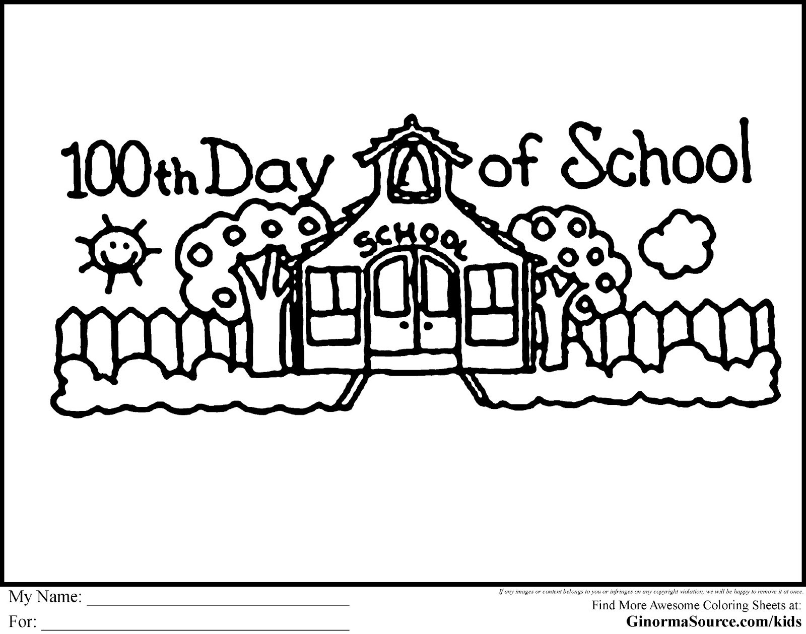 Best ideas about 100Th Day Of School Printable Coloring Sheets
. Save or Pin A Marrow Chronicle 100 days Now.