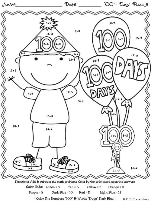 Best ideas about 100Th Day Of School Printable Coloring Sheets
. Save or Pin 100th Day School Unit 100 Is A Magic Number Now.