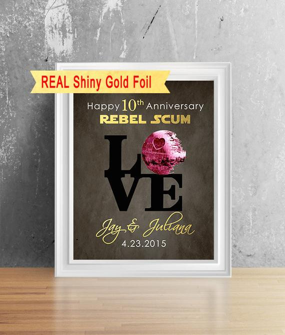 Best ideas about 10Th Anniversary Gift Ideas For Her
. Save or Pin Items similar to Shiny Gold Foil 10 Year Anniversary For Now.