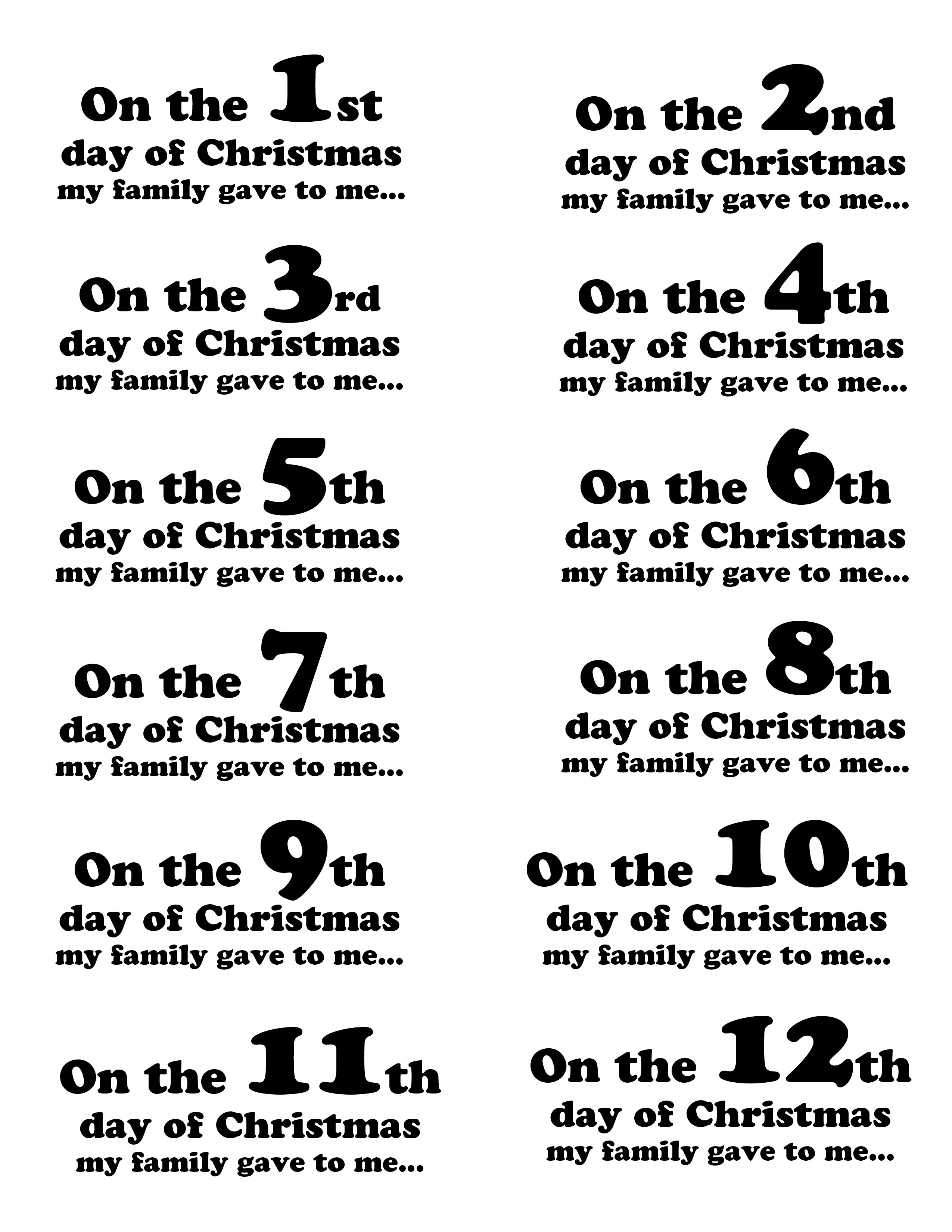 Best ideas about 12 Days Of Christmas Funny Gift Ideas
. Save or Pin Create The 12 Days Christmas For Your Family Marcie Lyons Now.