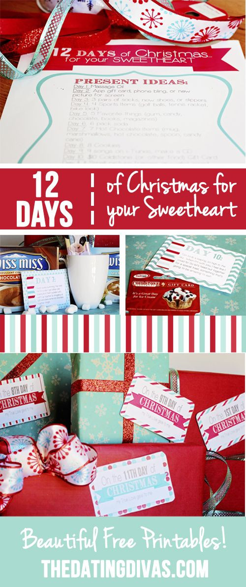 Best ideas about 12 Days Of Christmas Gift Ideas For Friends
. Save or Pin 12 Days of Christmas Countdown for your Sweetheart Now.