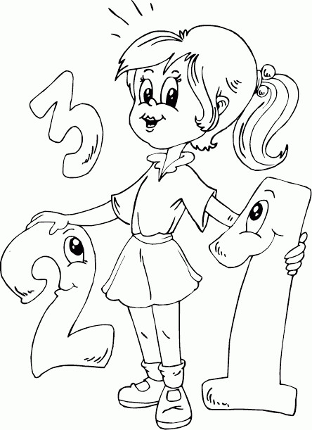 Best ideas about 123 Coloring Sheets For Kids
. Save or Pin schoolgirl with 123 coloring page coloring Now.