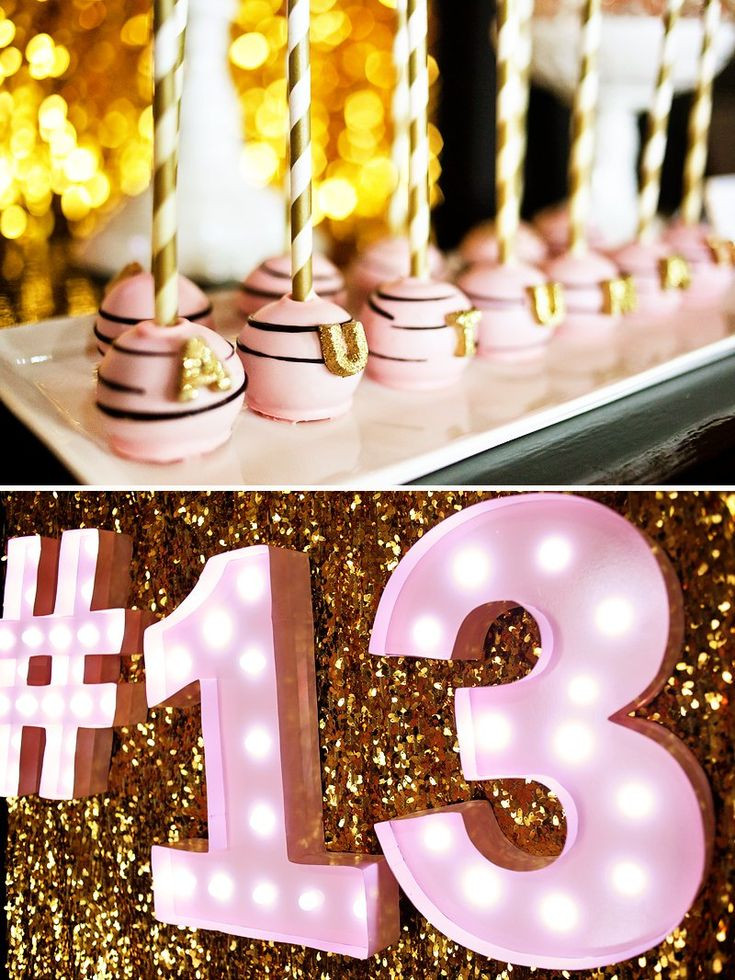 Best ideas about 13 Birthday Ideas
. Save or Pin Fabulous Pink & Gold Glitter Teen Birthday Now.