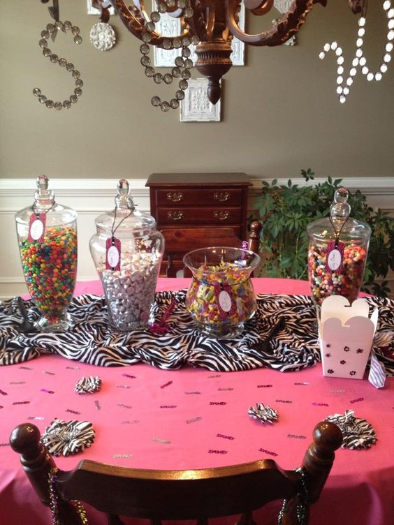 Best ideas about 13 Year Old Birthday Party
. Save or Pin Candy Bar set up for 13 Year old birthday party Now.