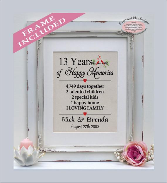 Best ideas about 13Th Anniversary Gift Ideas
. Save or Pin 13th wedding anniversary ts 13 years married 13 years Now.