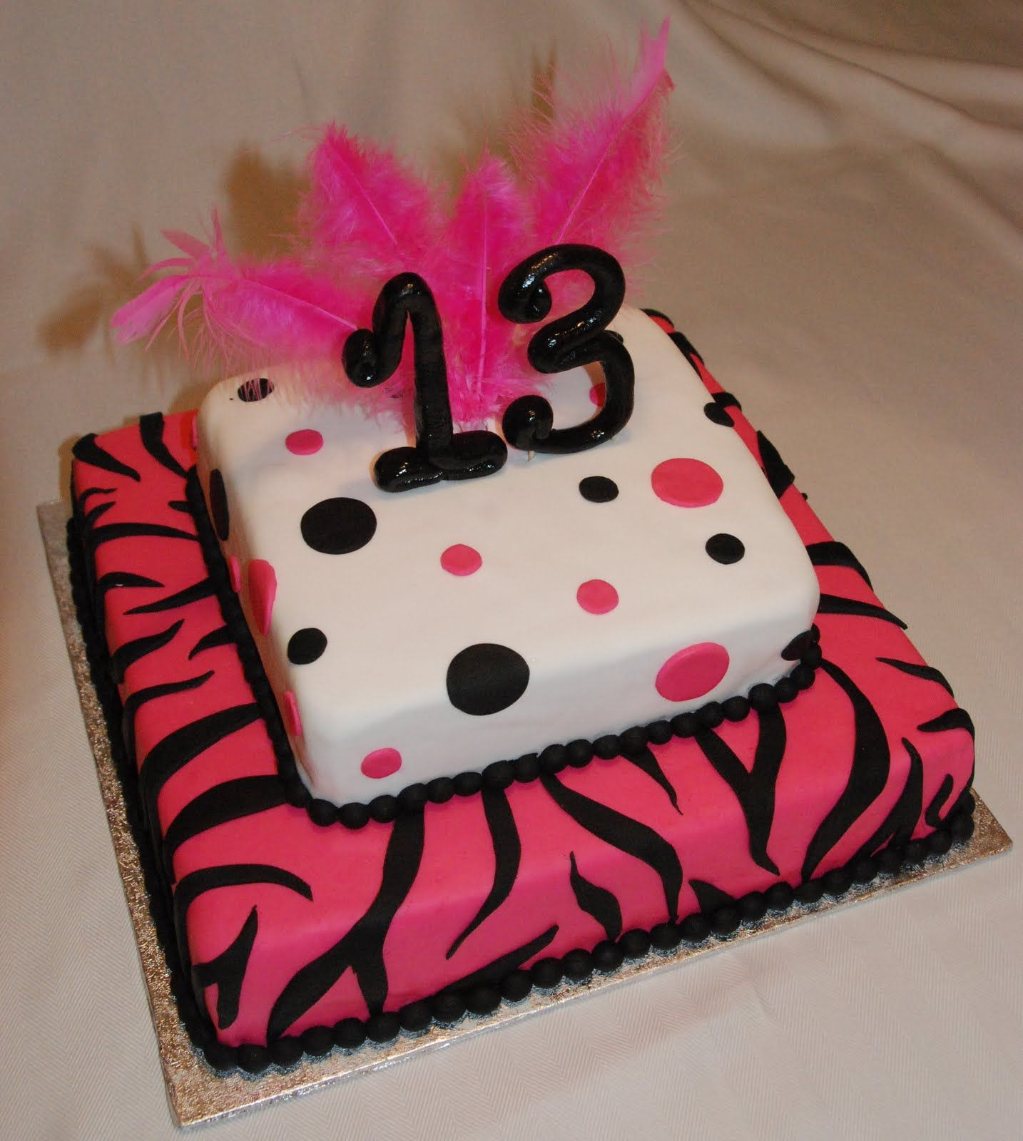Best ideas about 13th Birthday Cake Ideas
. Save or Pin 13th birthday zebra polka dot cake Now.