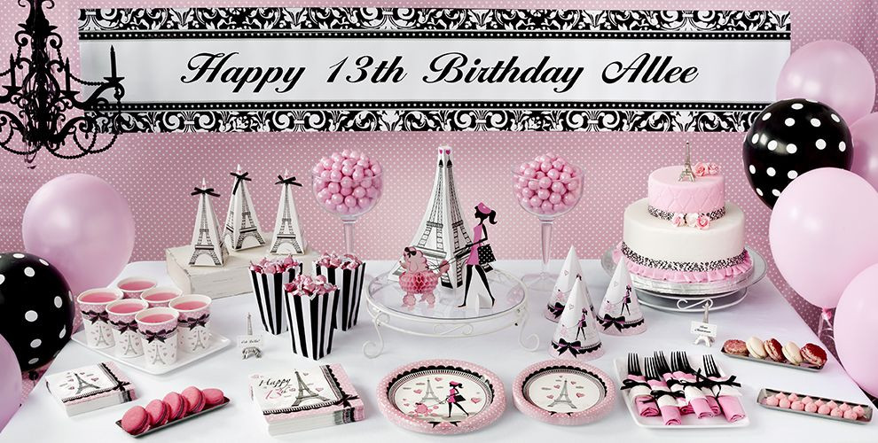Best ideas about 13th Birthday Gift Ideas For Girl
. Save or Pin Pink Paris 13th Birthday Party Supplies Party City Now.