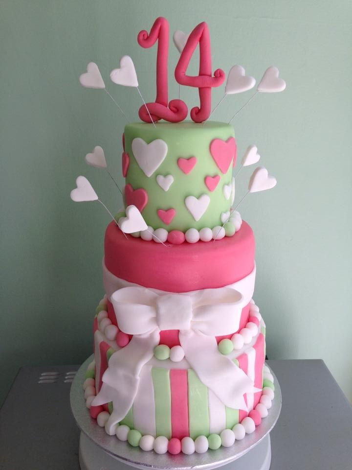 Best ideas about 14 Year Old Girl Birthday Party Ideas
. Save or Pin My 3 tiered birthday cake for a 14 year old girl Now.