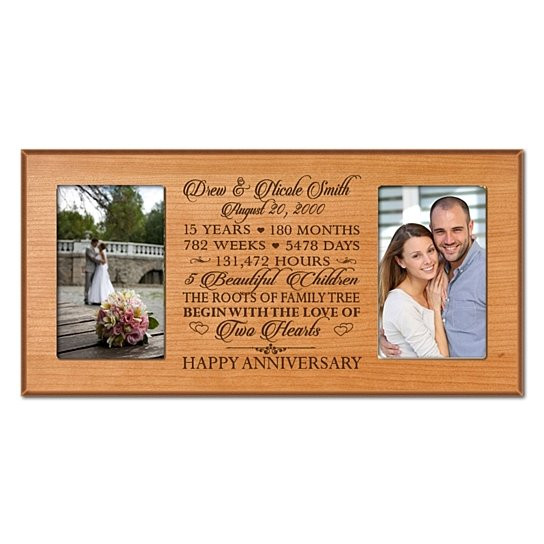 Best ideas about 15 Year Anniversary Gift Ideas For Her
. Save or Pin Buy Personalized 15th Anniversary Frame Can be Now.
