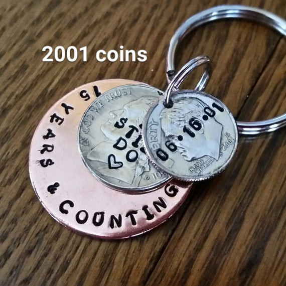 Best ideas about 15 Year Anniversary Gift Ideas For Her
. Save or Pin 15 year anniversary keychain handstamped t 15th by Now.