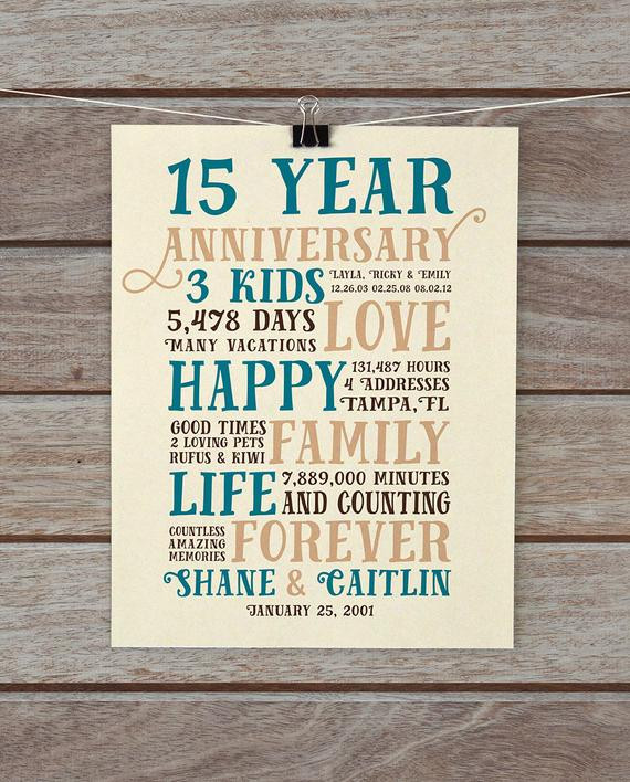 Best ideas about 15 Year Anniversary Gift Ideas For Him
. Save or Pin Anniversary Gifts 15 Year Anniversary Present for Him Now.