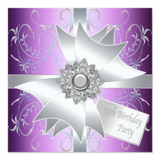 Best ideas about 15th Birthday Party Invitations
. Save or Pin Elegant Lavender Purple 15th Birthday Party Invitation Now.