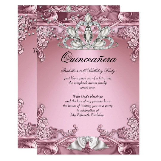 Best ideas about 15th Birthday Party Invitations
. Save or Pin Quinceanera Pink 15th Birthday Party Invitation Now.