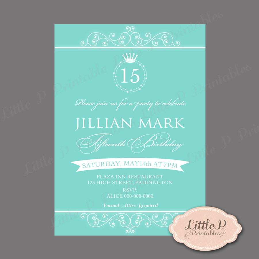 Best ideas about 15th Birthday Party Invitations
. Save or Pin Quinceanera Invitation 15th Birthday Invitation Sweet 15 Now.