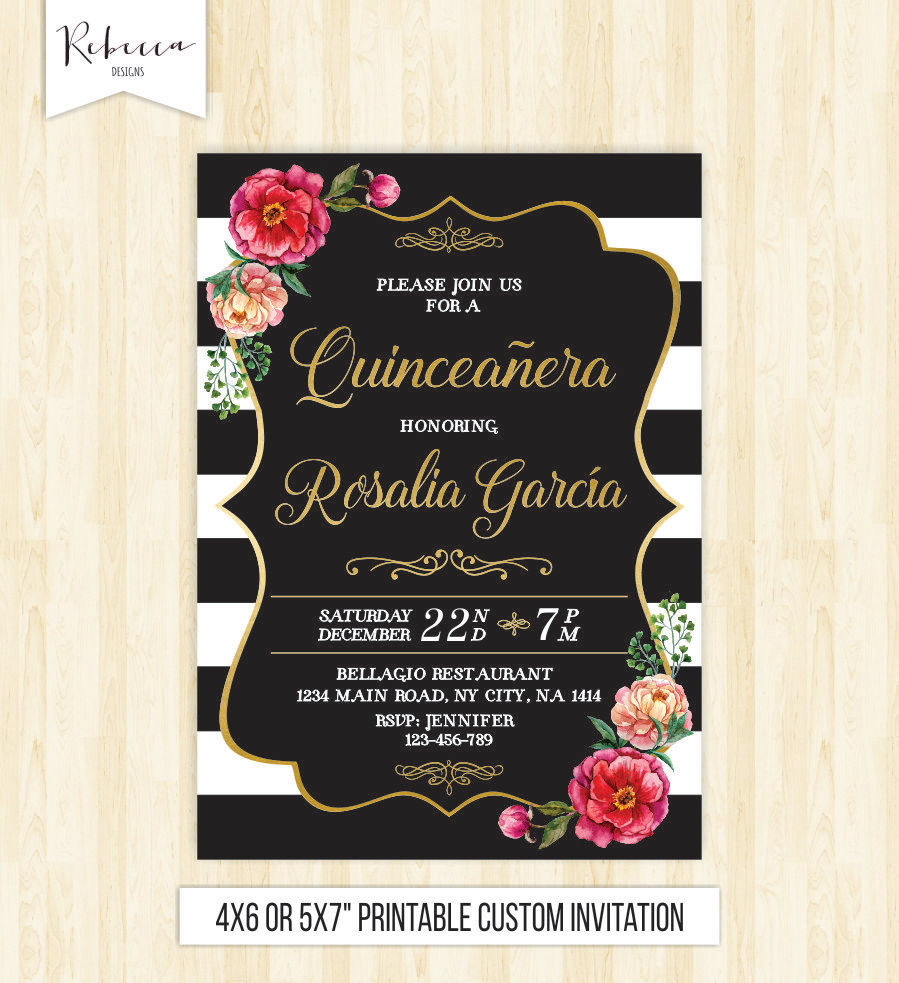 Best ideas about 15th Birthday Party Invitations
. Save or Pin Quinceanera invitation 15th birthday party invite mis quince Now.