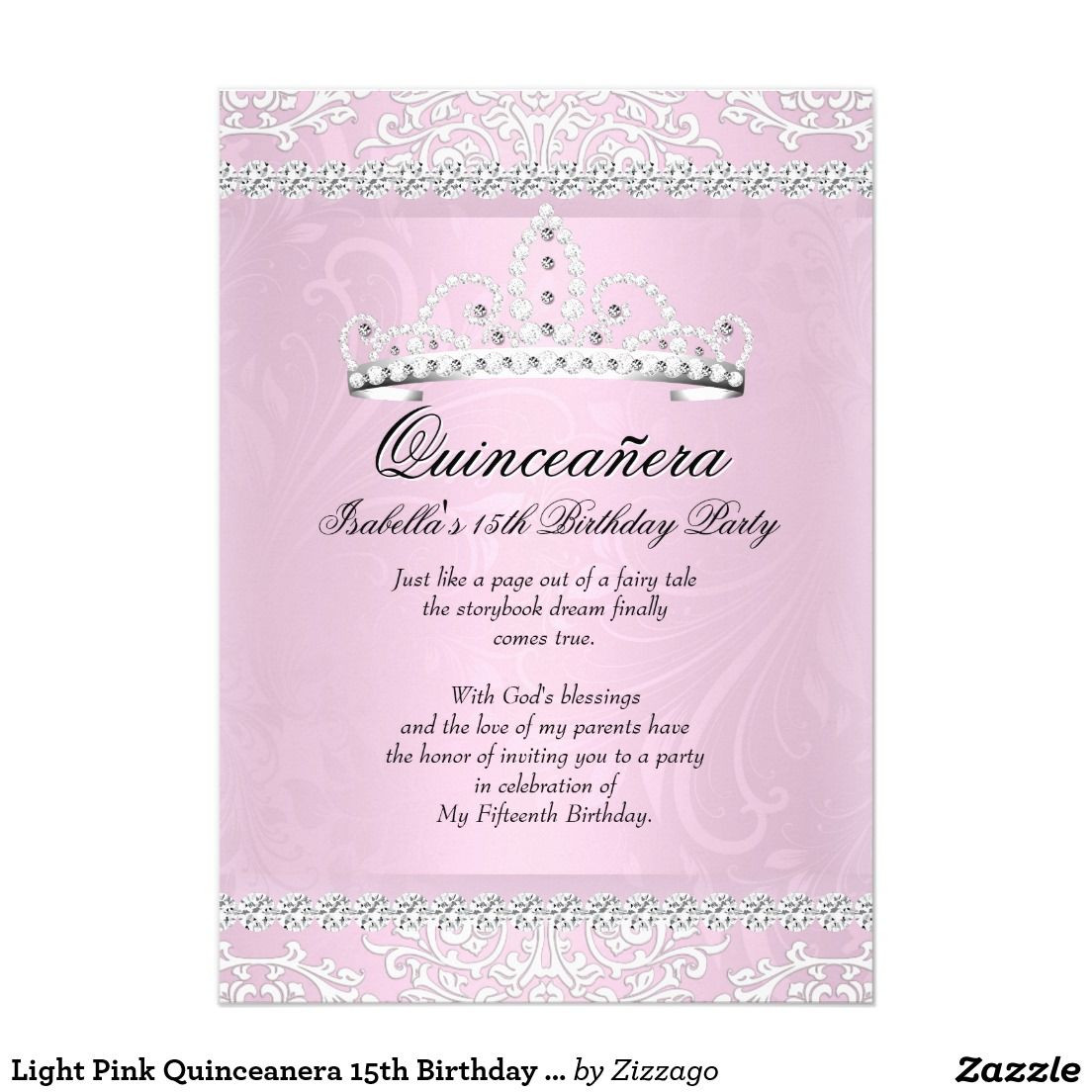 Best ideas about 15th Birthday Party Invitations
. Save or Pin Light Pink Quinceanera 15th Birthday Party Tiara Now.