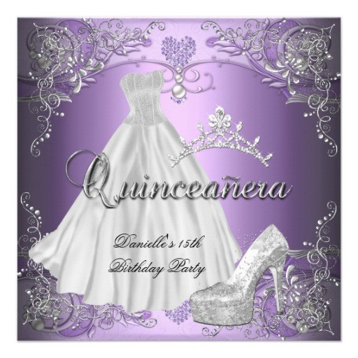 Best ideas about 15th Birthday Party Invitations
. Save or Pin Quinceanera 15th Birthday Lilac Purple Personalized Now.
