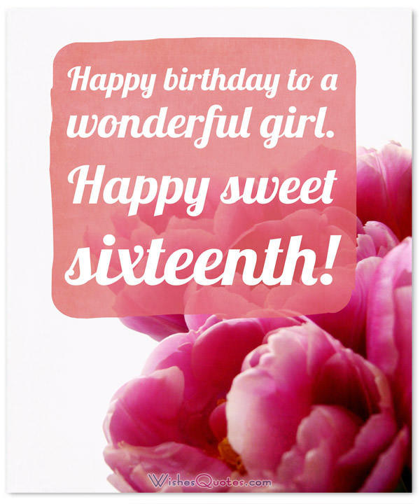 Best ideas about 16 Birthday Quotes
. Save or Pin Sweet Sixteen Birthday Messages Adorable Happy 16th Now.
