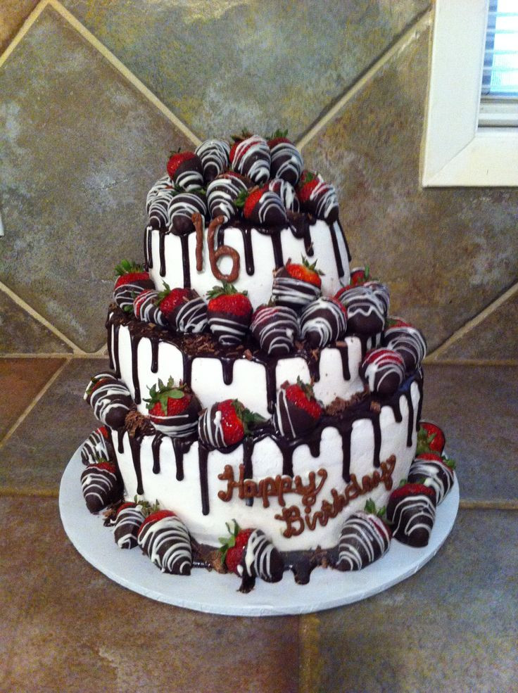 Best ideas about 16th Birthday Cake
. Save or Pin 16th Birthday cake chocolate covered strawberries Now.