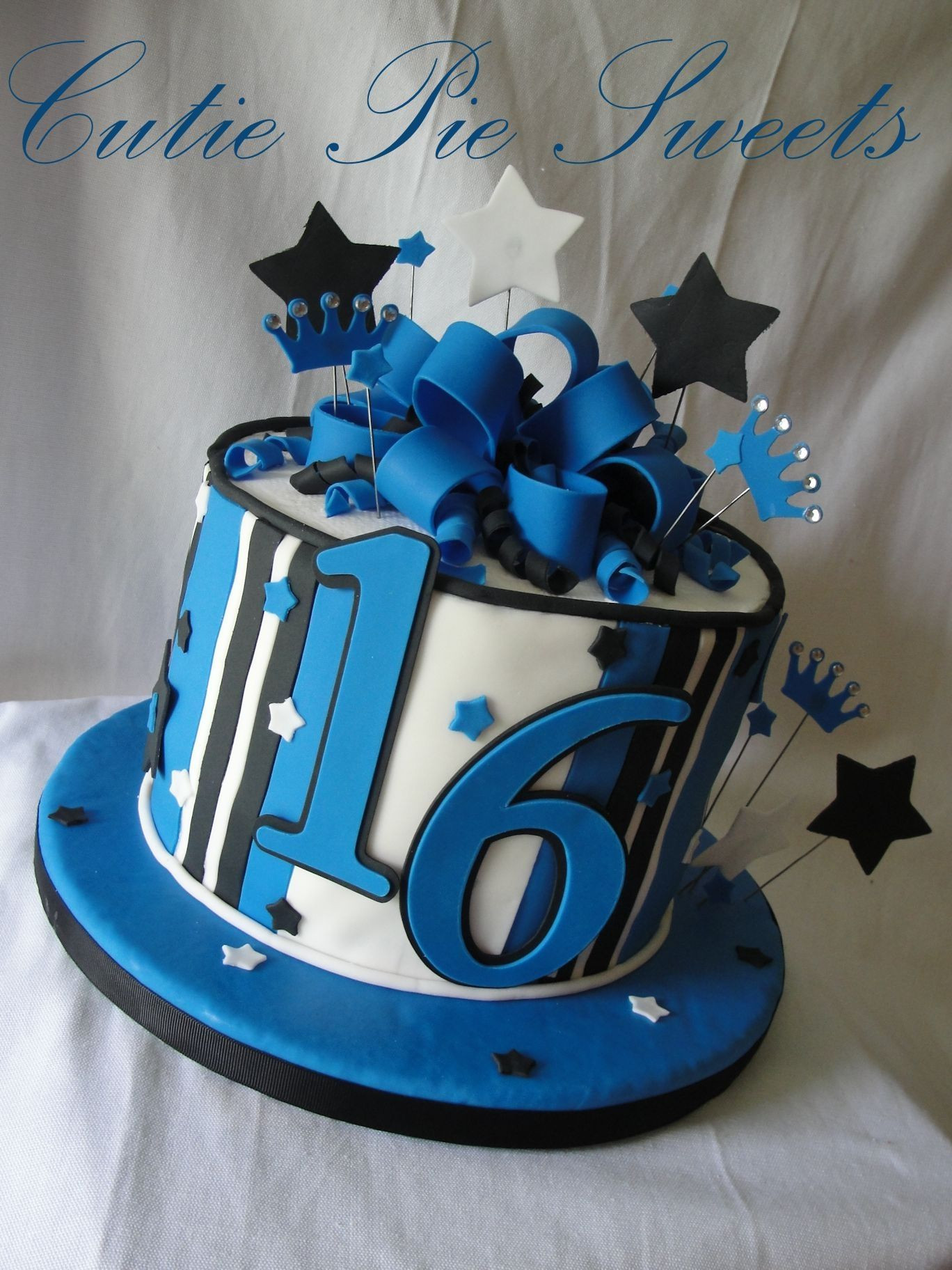 Best ideas about 16th Birthday Cake Idea
. Save or Pin Perfect cake for Cotey s Bday Black & Blue 16th Now.