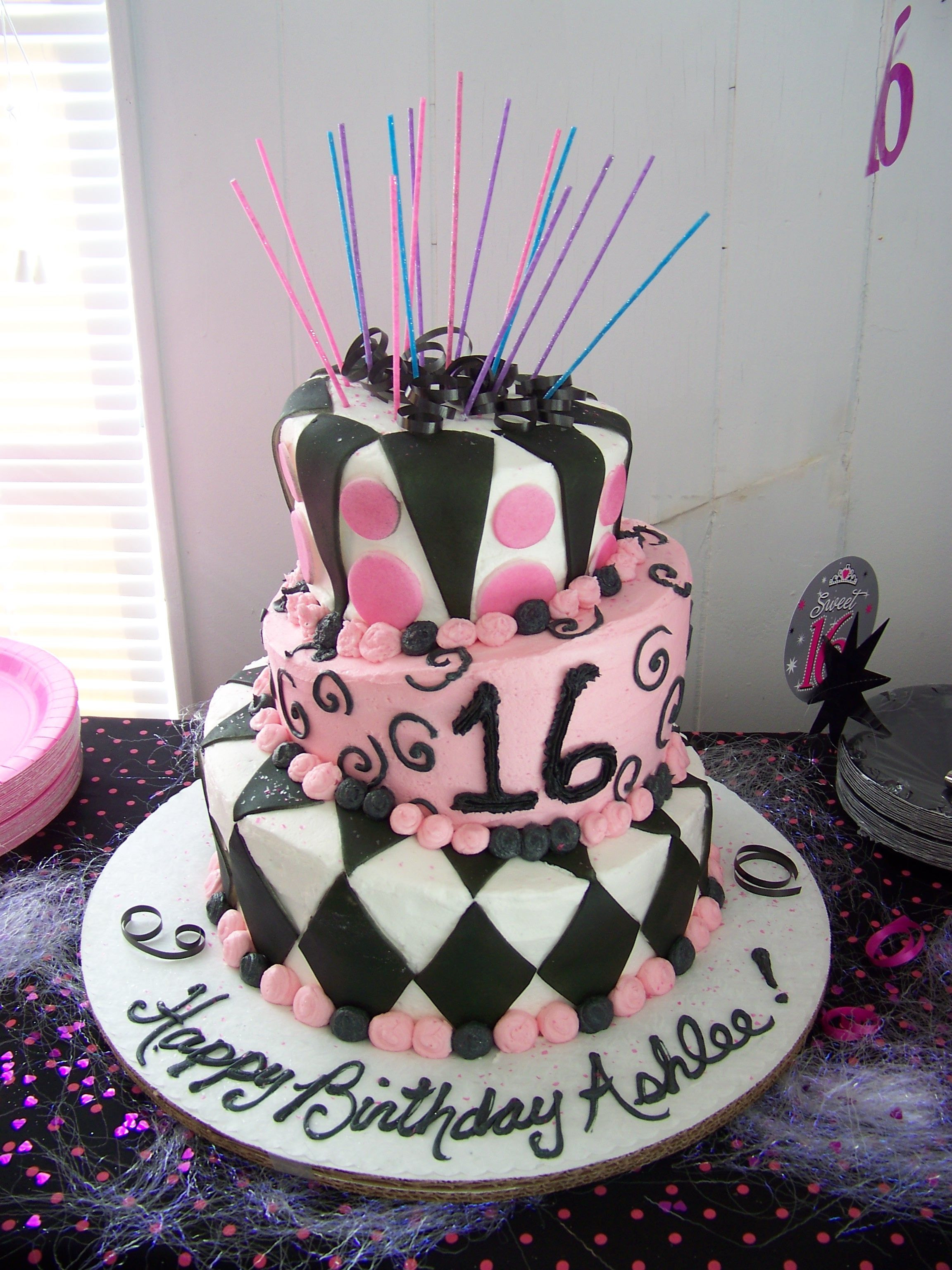 Best ideas about 16th Birthday Ideas
. Save or Pin Ashlee s 16th Birthday Cake cakes Now.