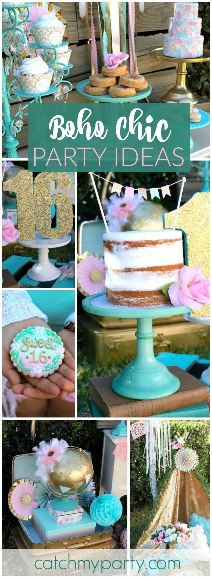 Best ideas about 16th Birthday Party
. Save or Pin Boho Chic Birthday "Boho Sweet 16" Now.