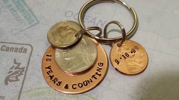 Best ideas about 16Th Wedding Anniversary Gift Ideas For Him
. Save or Pin 16th anniversary keychain 16 year anniversary t for him Now.