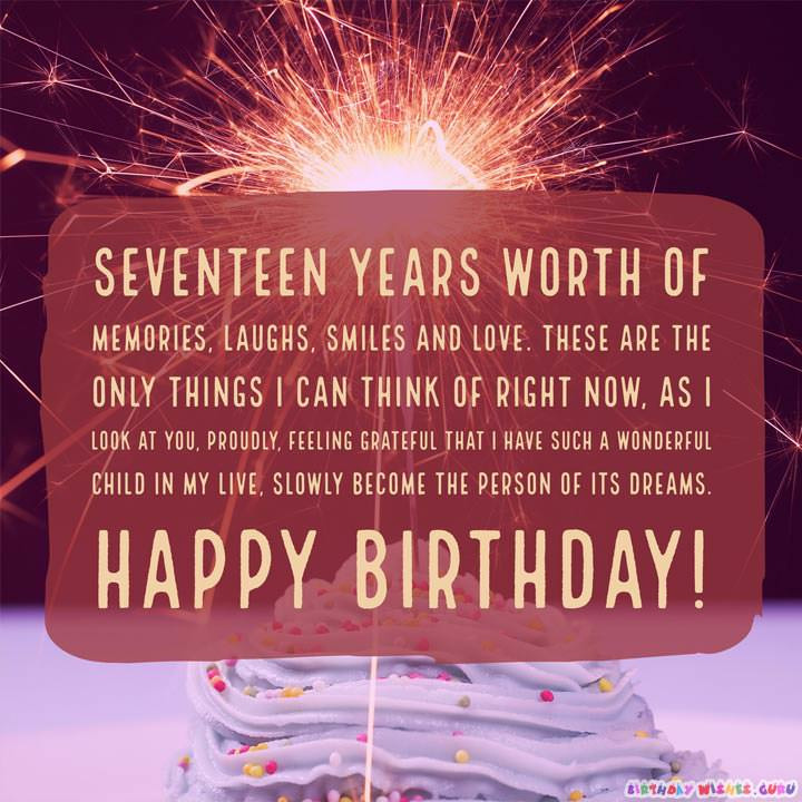 Best ideas about 17 Th Birthday Wishes
. Save or Pin Happy 17th Birthday Wishes Now.