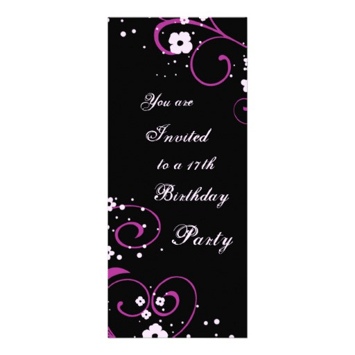 Best ideas about 17th Birthday Invitations
. Save or Pin Floral 17th Birthday Party Invitations 4" X 9 25 Now.