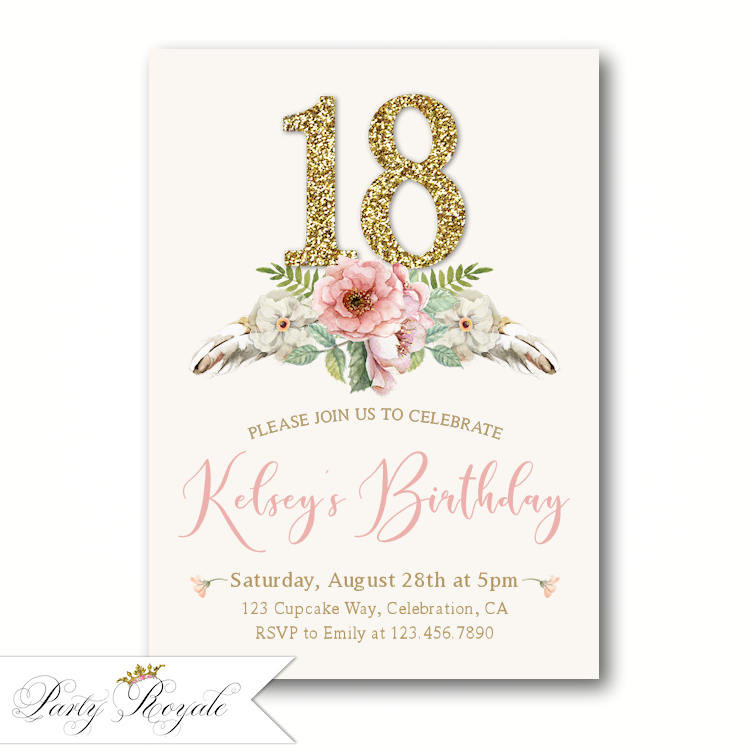 Best ideas about 17th Birthday Invitations
. Save or Pin Girls 16th 17th 18th Birthday Invitations Faux Gold Now.