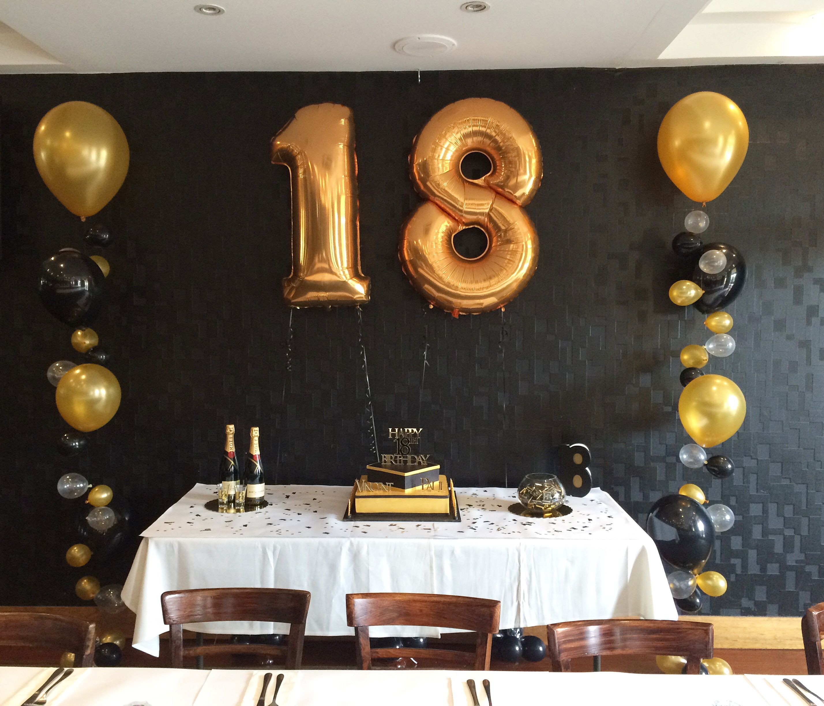 Best ideas about 18 Birthday Party
. Save or Pin Gold and black themed 18th party Now.
