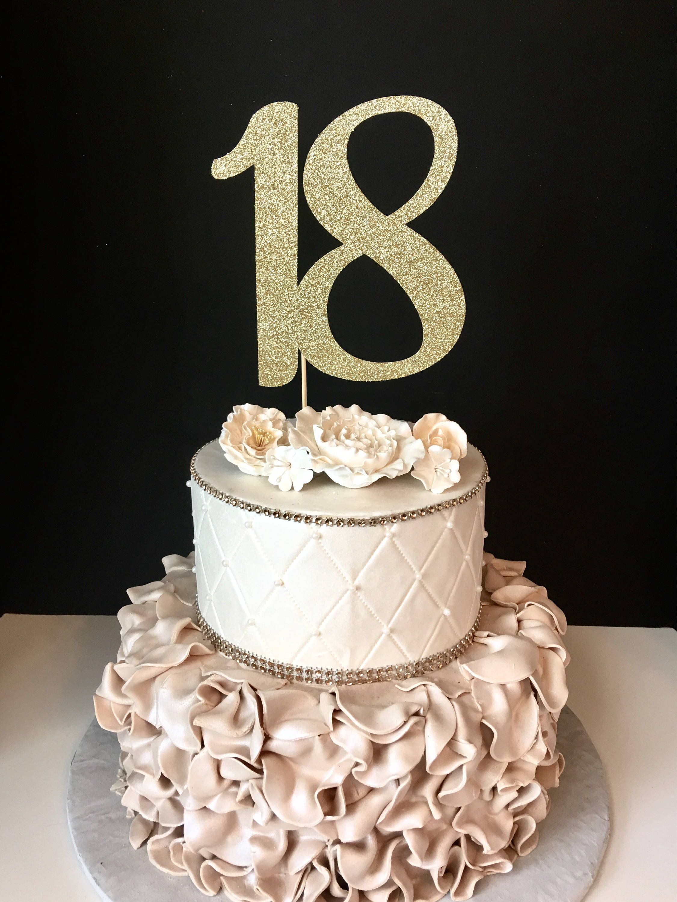 Best ideas about 18th Birthday Cake Idea
. Save or Pin ANY NUMBER Gold Glitter 18th Birthday Cake Topper number Now.