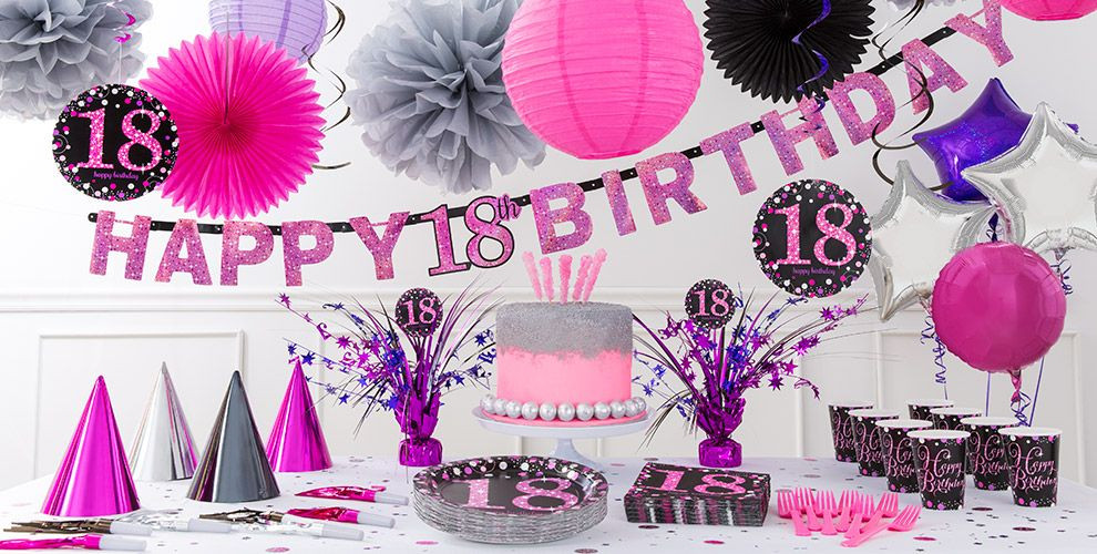 Best ideas about 18th Birthday Decorations
. Save or Pin Pink Sparkling Celebration 18th Birthday Party Supplies Now.