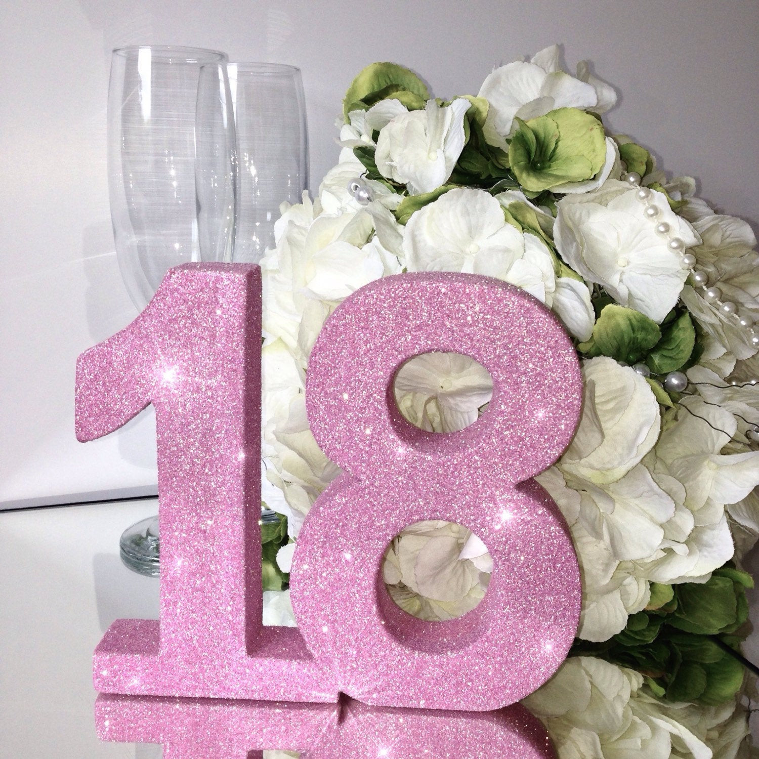 Best ideas about 18th Birthday Decorations
. Save or Pin 18th birthday glitter table number Party decoration Birthday Now.