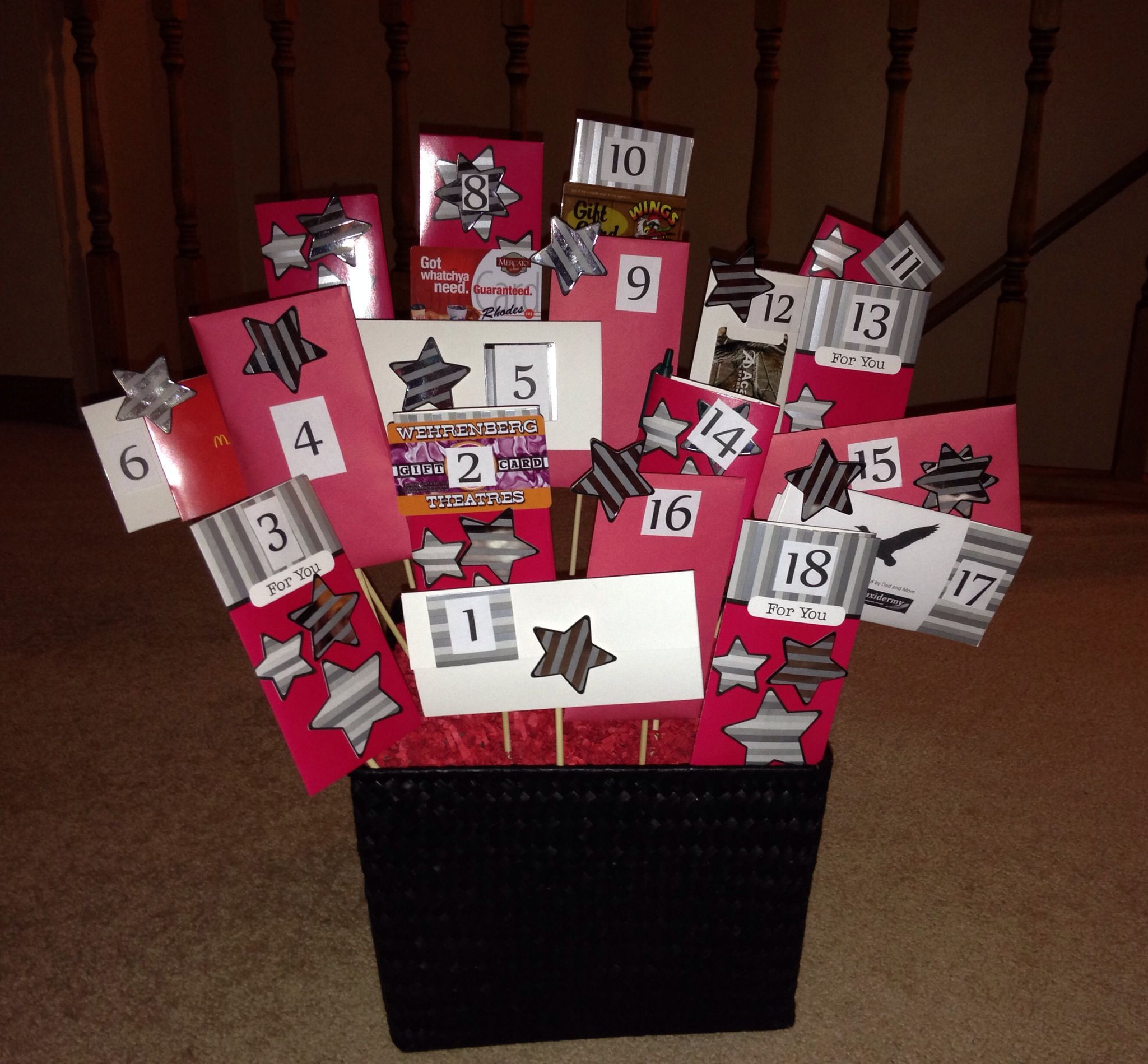 Best ideas about 18Th Birthday Gift Ideas For Her
. Save or Pin 18th birthday basket for my son s birthday Filled with Now.