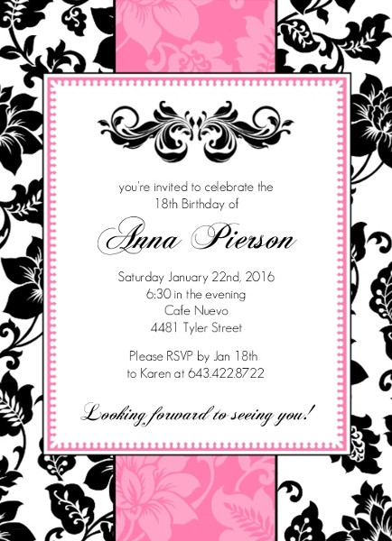Best ideas about 18th Birthday Party Invitations
. Save or Pin 18th Birthday Party Invitation Now.