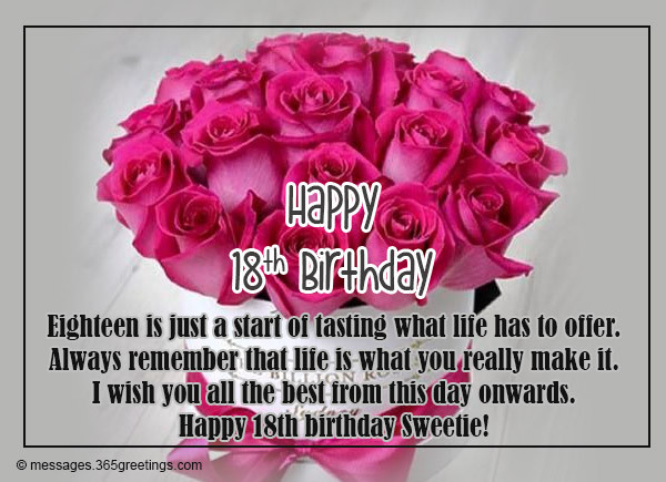 Best ideas about 18th Birthday Quotes For Daughter
. Save or Pin 18th Birthday Wishes Messages and Greetings Now.