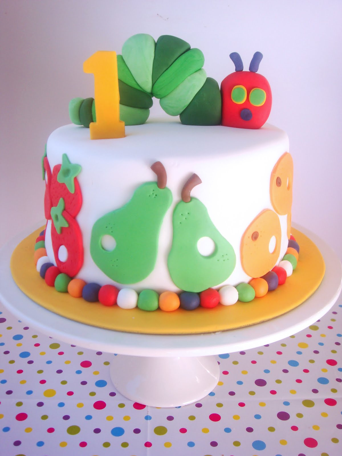 Best ideas about 1st Birthday Cake
. Save or Pin butter hearts sugar Very Hungry Caterpillar Cake Now.