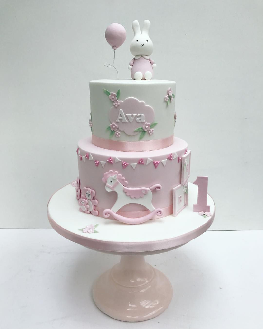 Best ideas about 1st Birthday Cake Girl
. Save or Pin Miffy Pink bunny cake for little girls first birthday by Now.