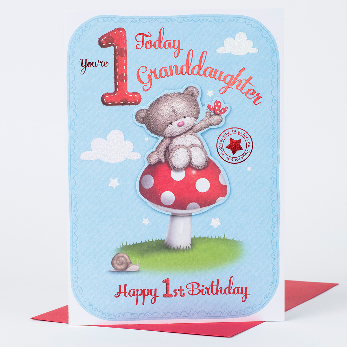 Best ideas about 1st Birthday Card
. Save or Pin Hugs 1st Birthday Card Granddaughter Now.