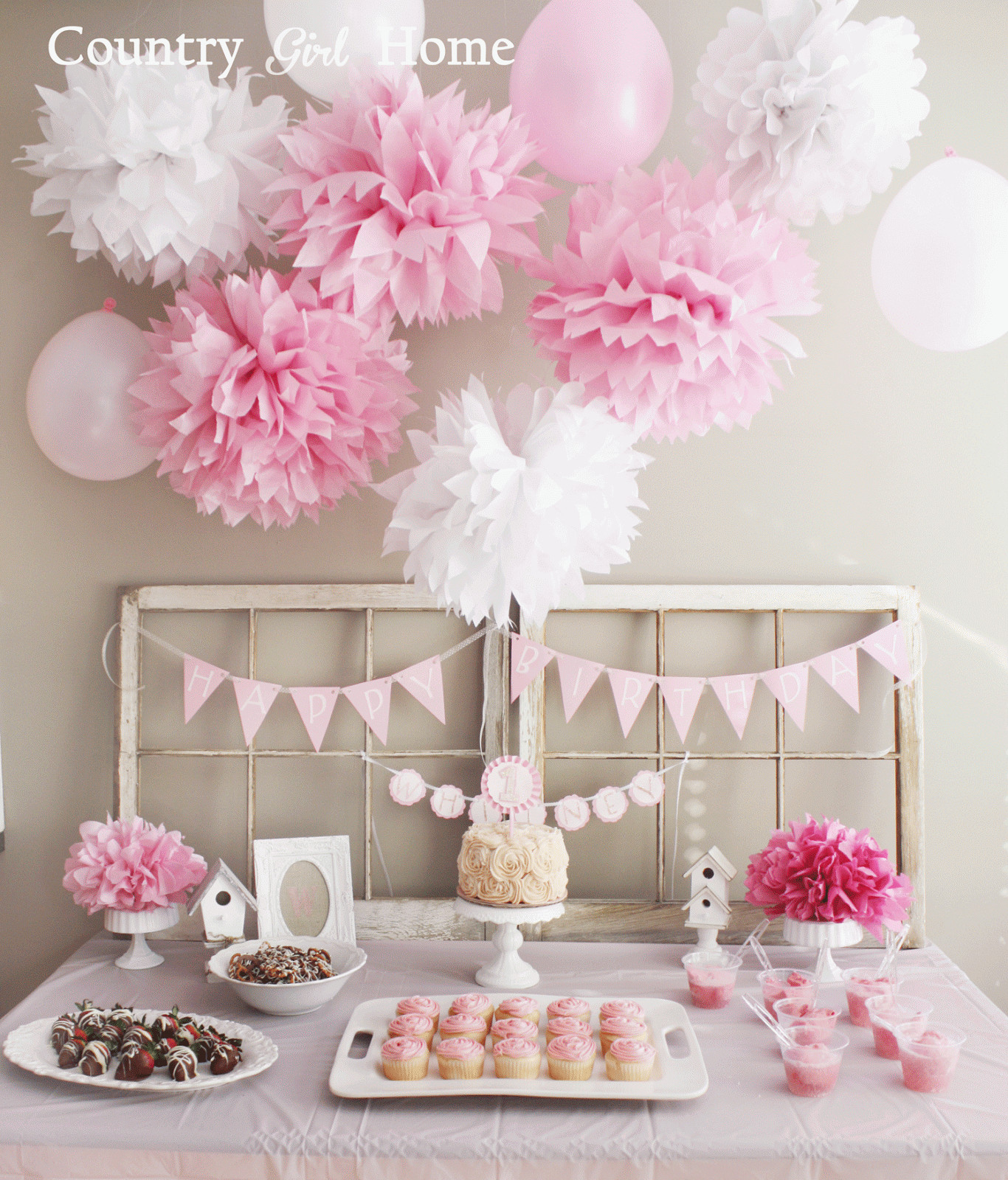 Best ideas about 1st Birthday Decorations
. Save or Pin COUNTRY GIRL HOME 1st Birthday Now.