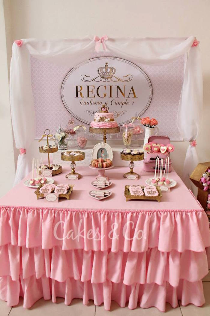 Best ideas about 1st Birthday Decorations
. Save or Pin Kara s Party Ideas Pink & Gold Princess First Birthday Party Now.