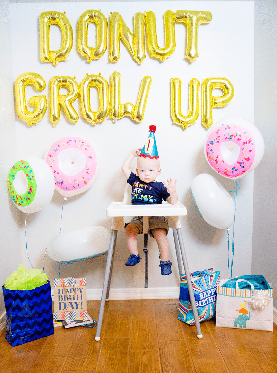 Best ideas about 1st Birthday Decorations Boy
. Save or Pin Donut Grow Up 1st Birthday Party Friday We re in Love Now.